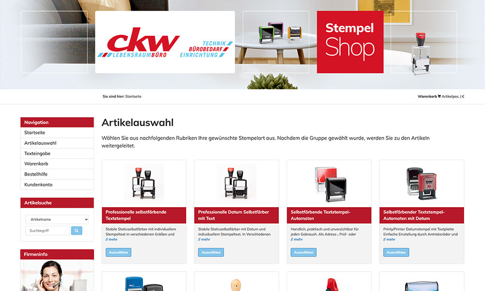 Onlineshop Stempel